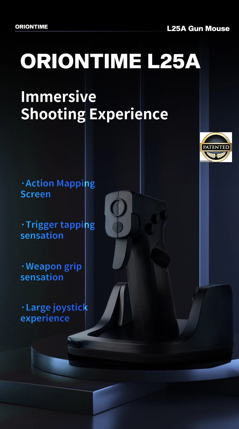 OrionTime L25A Gun Mouse FPS Game Pistol Handle Grip Wired Peripherals Pc Custom Gamer Accessories Shooting Mice