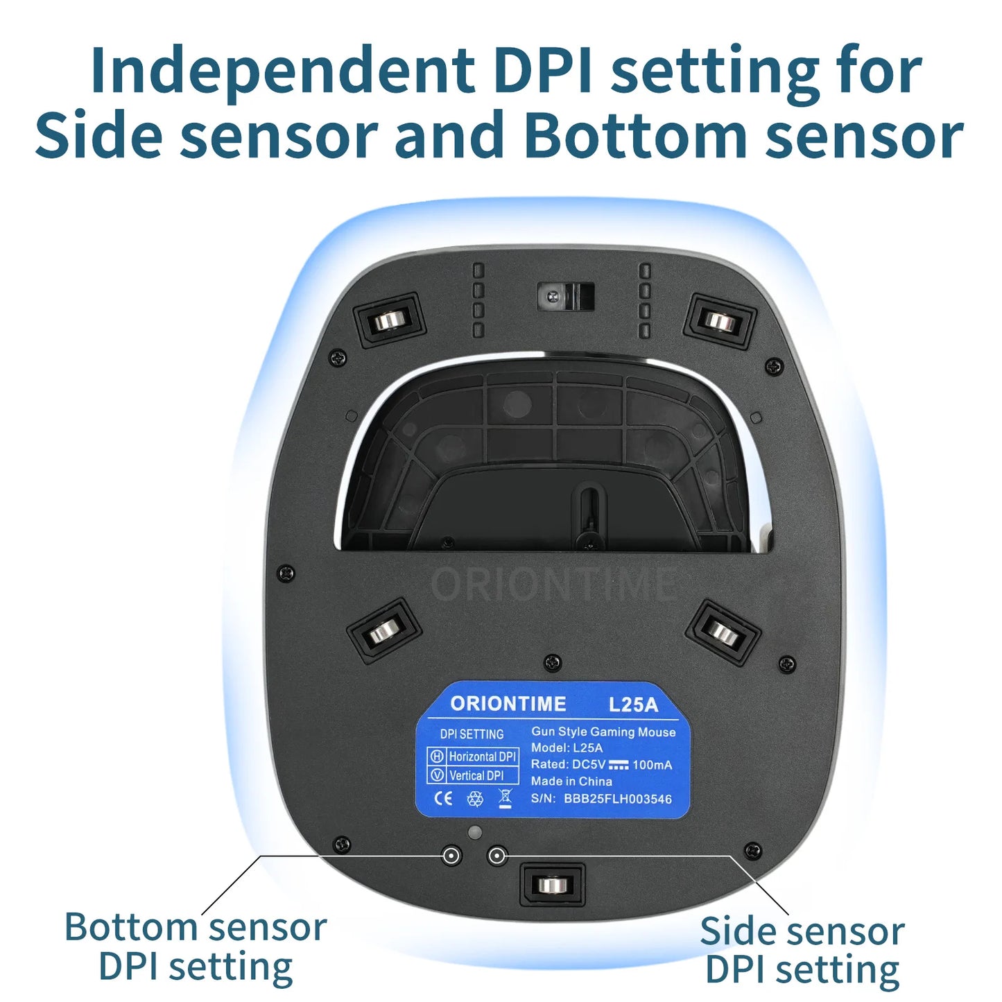 OrionTime L25A Gun Mouse FPS Game Pistol Handle Grip Wired Peripherals Pc Custom Gamer Accessories Shooting Mice