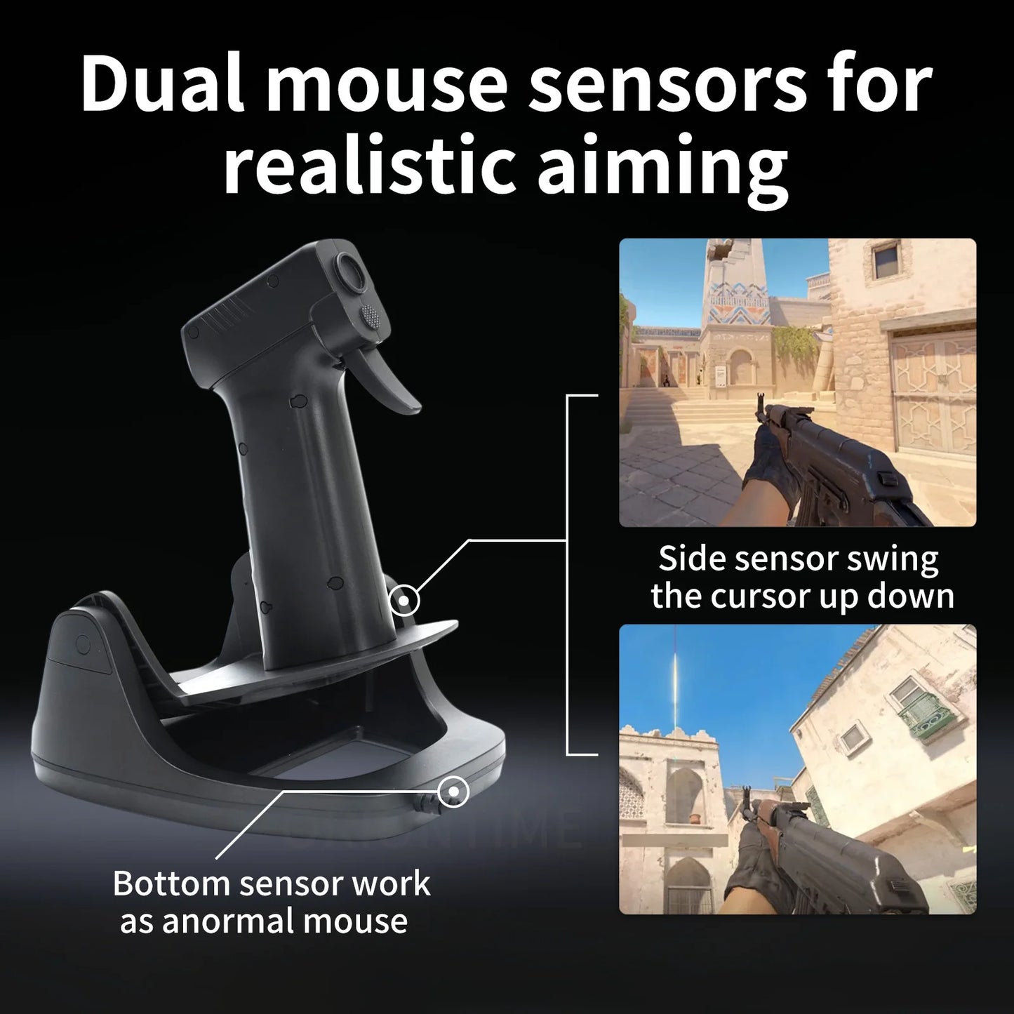 OrionTime L25A Gun Mouse FPS Game Pistol Handle Grip Wired Peripherals Pc Custom Gamer Accessories Shooting Mice