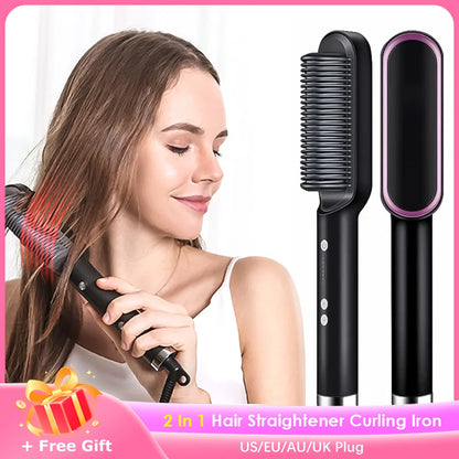 GLOWKITTI™ Electric Hair Straightening Brush