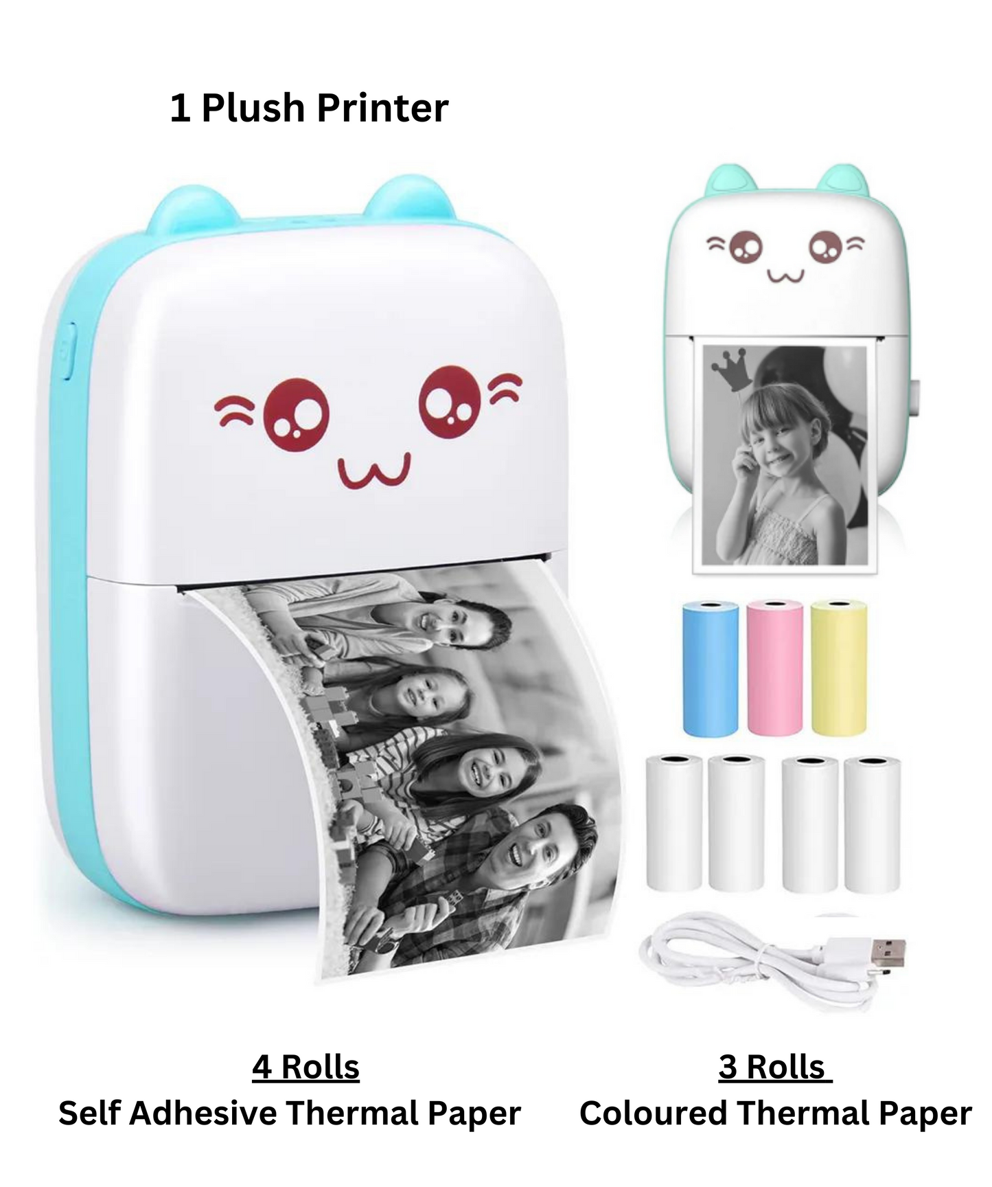 Plush Print Mini Bluetooth Printer