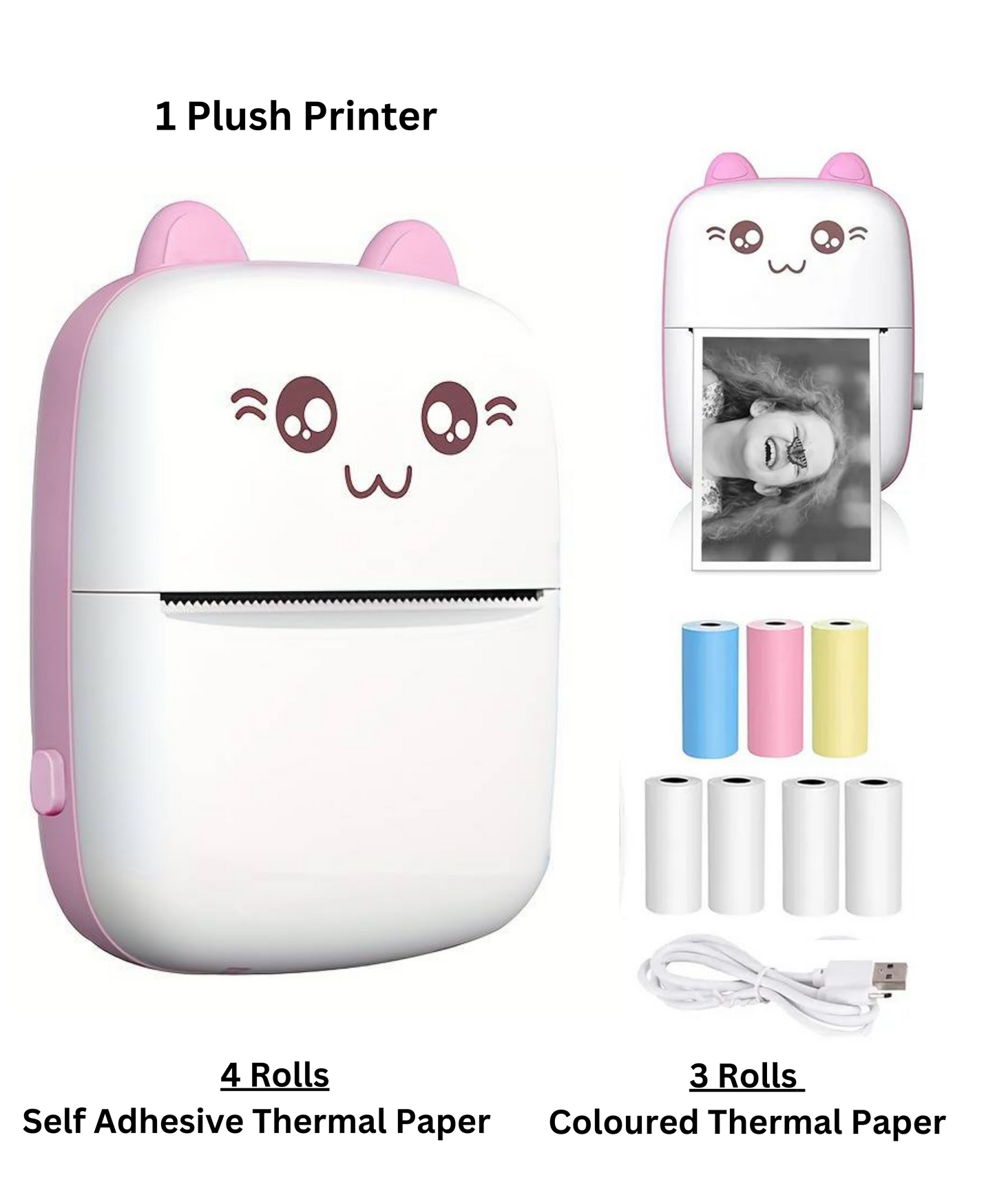 Plush Print Mini Bluetooth Printer